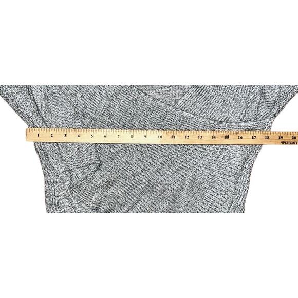 Astr The Label Wrap Front Long Sleeve Heather Gray Pullover Sweater XS - Picture 3 of 6